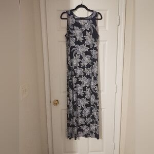 Espresso Black with Blue flower dress